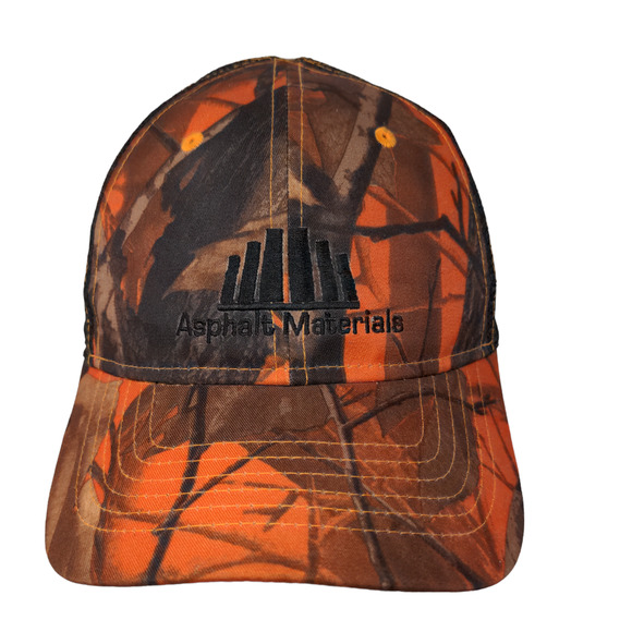 Cap America Men's Snapback Mesh Back Hat Orange Camouflage Embroidered Logo - Picture 1 of 7